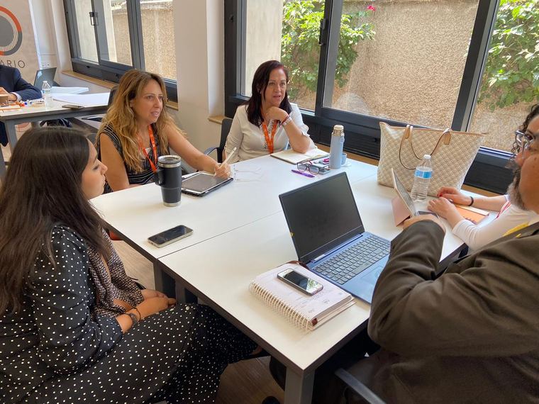 Sesión de trabajo con un equipo